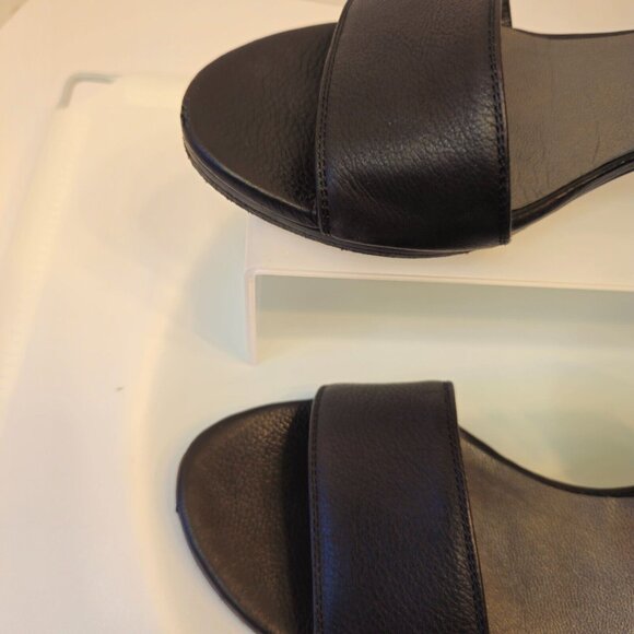 Stuart Weitzman Accesschorus Heeled Sandals Strap Stretc Black Size 6B/36 - Picture 8 of 12